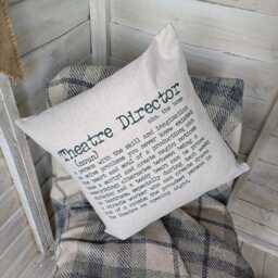 Theatre Director Cushion, Dictionary Definition Gift For Theatre Lovers, Technicians, Backstage - thumbnail 2