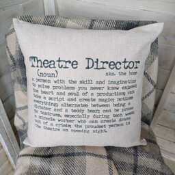 Theatre Director Cushion, Dictionary Definition Gift For Theatre Lovers, Technicians, Backstage