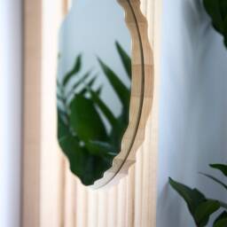 Fluted Collection - Klon Mirror - Wall For Home Gift Decor Modern Entryway Framed Wood - thumbnail 3