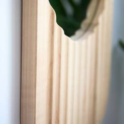 Fluted Collection - Klon Mirror - Wall For Home Gift Decor Modern Entryway Framed Wood - thumbnail 4