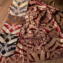 Chenille Damask Blackout Curtain Panel Custom Size Luxury Drape - thumbnail 3