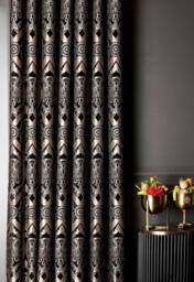 Chenille Damask Blackout Curtain Panel Custom Size Luxury Drape