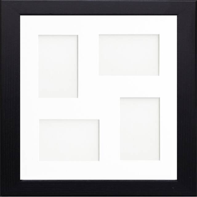 Black Multi Photo Picture Frame - 4 6x4 Apertures - image 1