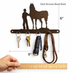 Cowboy Standing Beside Horse Key Holder - [4500009] - thumbnail 2