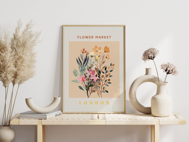 London Flower Market Print - Botanical Floral Wall Art - image 1