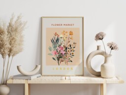 London Flower Market Print - Botanical Floral Wall Art - thumbnail 1