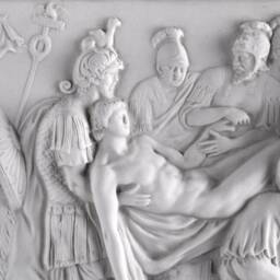 Roman Frieze - Sarcophagus Bas-Relief Battlefield Scene Statue Ancient Wall Sculpture Decor Made in Europe The Home - thumbnail 2