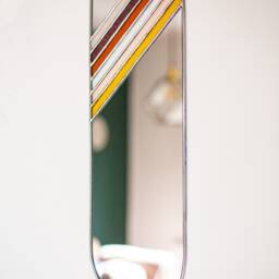 Stained Glass Mirror, 70S Style, Modern Boho Wall Hanging - thumbnail 2
