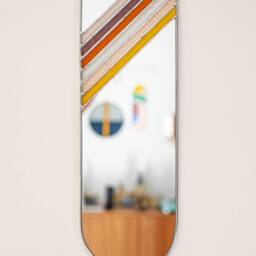 Stained Glass Mirror, 70S Style, Modern Boho Wall Hanging - thumbnail 3