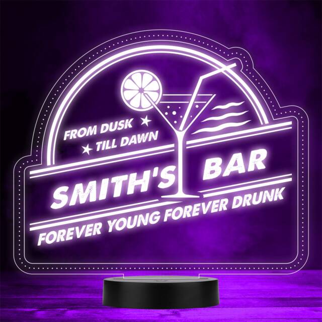 Dusk Till Dawn Forever Young Family Home Bar Man Cave Colour Change Night Light - image 1