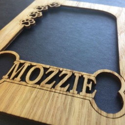 Personalized Dog Bone & Paw Prints Picture Frame - 8x10 Holds A 5x7 Photo Frame, New Puppy Gift For Dog, Memorial - thumbnail 2