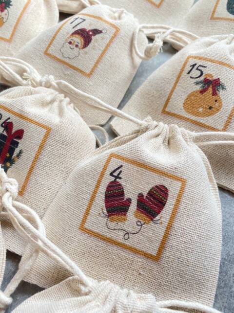 Advent Calendar And/Or Its Storage Pouch 24 Timeless, Traditional & Magical Countdown Pouches For Christmas, December - image 1