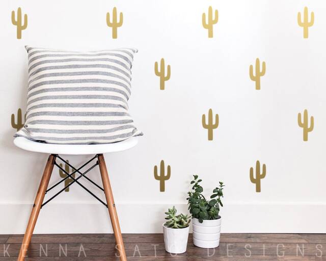 Cactus Wall Decals - Decals, Decor, Art, Stickers, Nursery Kids Room - image 1