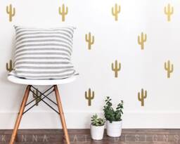 Cactus Wall Decals - Decals, Decor, Art, Stickers, Nursery Kids Room - thumbnail 1