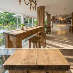 Canyon Solid Wood Table/Breakfast Bar For Cafe & Restaurants - thumbnail 2