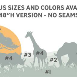 Safari Wall Decal/Nursery Decor Mural Removable Kids Art - thumbnail 2