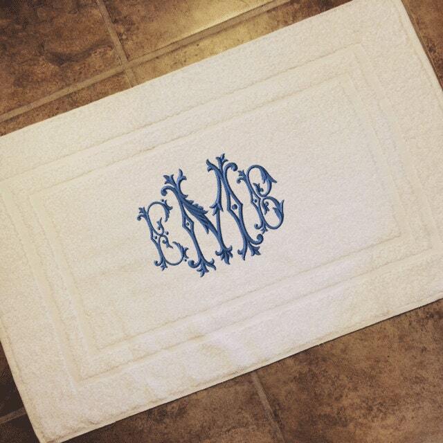 Monogrammed Bath Mat - image 1