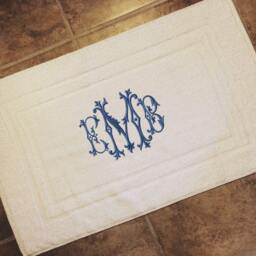 Monogrammed Bath Mat