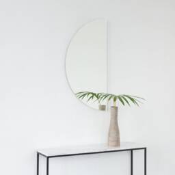 Luna??? Half-Moon Semicircular Minimalist Frameless Mirror - thumbnail 2