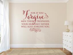 Christian Wall Decal. For If You Forgive - Code 242 - thumbnail 2