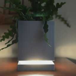 Halo Planter, Led Planter Lamp, Usb Powered Indoor Plant Pot, Modern Home Decor, 3D Printed - thumbnail 3