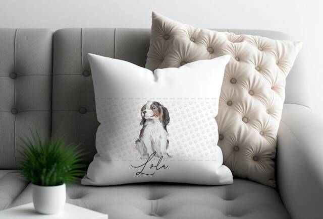 Personalized King Charles Spaniel Pillow Dog Lover Gift, Home Decor - image 1