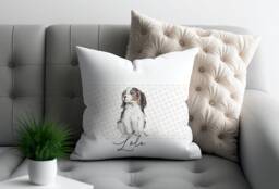 Personalized King Charles Spaniel Pillow Dog Lover Gift, Home Decor - thumbnail 1