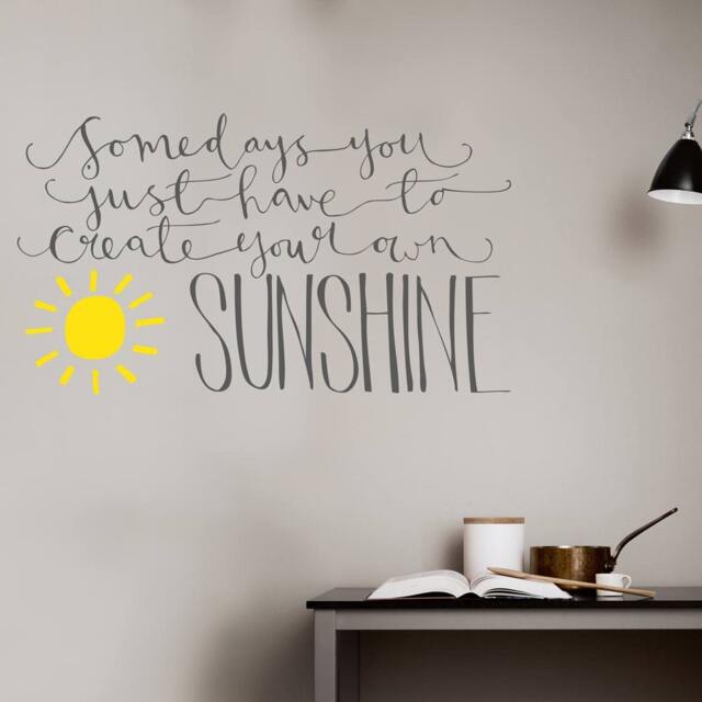 Create Your Own Sunshine Wall Sticker - Motivational Quote Decal Home Decor Fun Saying Wall Art 58 X 37 cm // 23 14 Inches - image 1