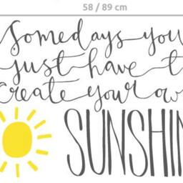 Create Your Own Sunshine Wall Sticker - Motivational Quote Decal Home Decor Fun Saying Wall Art 58 X 37 cm // 23 14 Inches - thumbnail 2