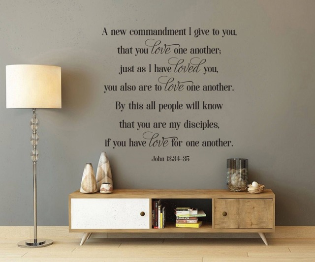 "Vinyl Wall Decal - John 1334-35 ""A New Commandment I Give To You..." - image 1