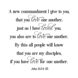 "Vinyl Wall Decal - John 1334-35 ""A New Commandment I Give To You..." - thumbnail 2