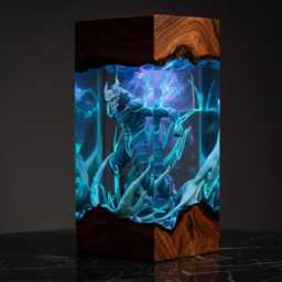 New - Kai, J, U No. 8 Resin Lamp Anime Led Night Light - Handmade Monster Ka, I, Ju Decor Gift For Fans - thumbnail 1