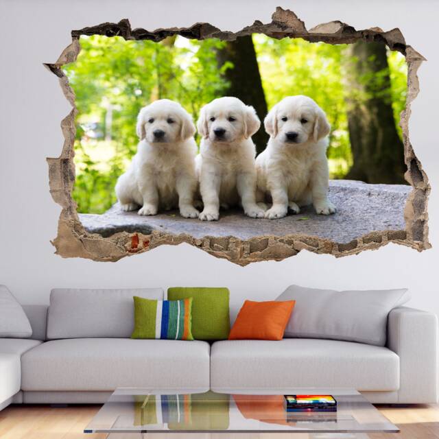 Golden Retriever Puppy Dog Wall Decal Sticker Mural Poster Print Art Home Decor Fv18