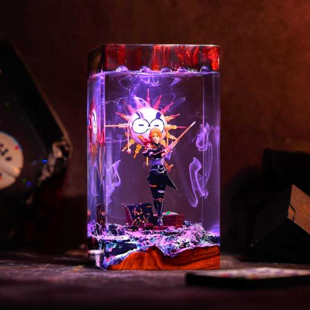 Maelle Clair Obscur Expedition 33 Epoxy Night Light, Diorama Exp Lamp, Esquie, Lune, Gustave Figure, Halloween Decor, Christmas Gift - image 1