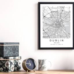 Dublin Ireland Map Wall Art Prints - City Poster Street Print Printable Decor Coordinates - thumbnail 3