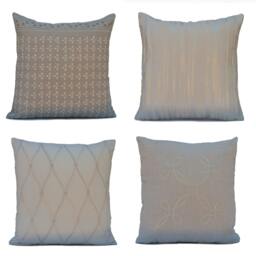Ivory Pillow, Throw Pillow Cover, Decorative Silk Embroidery, Cushion Covers, Pillowcase, Accent Pillows, Linen, Embroidery - thumbnail 3