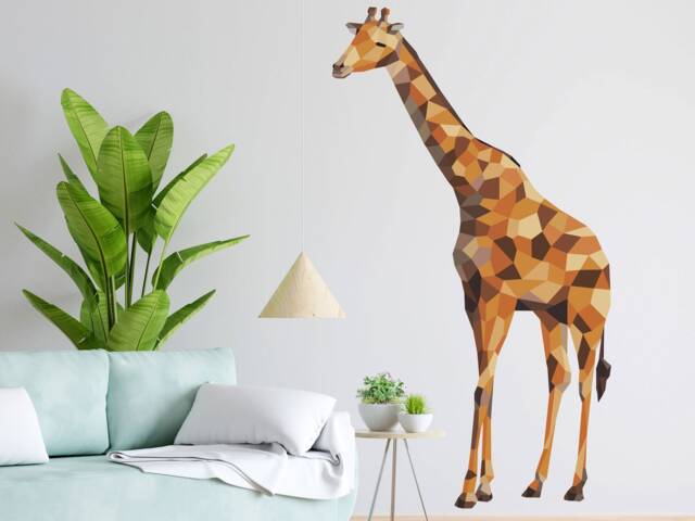 Geometric Giraffe Wall Sticker Pack, Jungle Stickers, Safari Room Decor, Decor - image 1