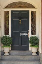 Goodbye Front Door Vinyl Wall Decal - For Your Door Interior - thumbnail 1
