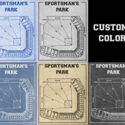 Vintage Sportsman's Park Blueprint St. Louis Cardinals Seating Chart Print - thumbnail 2