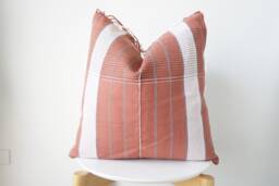 Brown Tribal Hemp Hand Woven Natural Dye Color Hmong Lumbar Pillow Cover - thumbnail 1