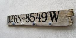 Driftwood Home Coordinates Art With Funky Hangers, Reclaimed Wood Art, Rustic Decor, Beach Painted Wall Vacation Decor - thumbnail 1