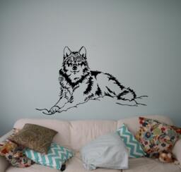 Beautiful Wolf Wall Decal Wild Animals Vinyl Sticker Nature Home Interior Decor Art Murals Living Room Bedroom 7(Wlf - thumbnail 1