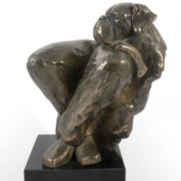 Boxer - On Knee, Dog Marble Statue, Limited Edition, Artdog. Made Of Cold Cast Bronze. Perfect Gift. Limited Edition - thumbnail 3