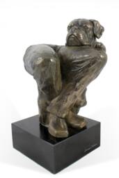 Boxer - On Knee, Dog Marble Statue, Limited Edition, Artdog. Made Of Cold Cast Bronze. Perfect Gift. Limited Edition