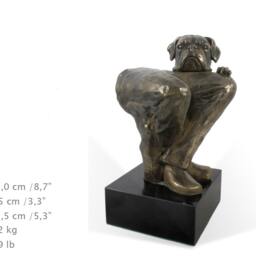 Boxer - On Knee, Dog Marble Statue, Limited Edition, Artdog. Made Of Cold Cast Bronze. Perfect Gift. Limited Edition - thumbnail 4