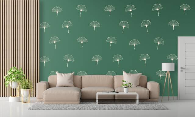 15 Or 30 Ginko Leaves, Wall Stickers, Botanical, Vinyl Art, Decal, Sticker, Removable, Decoration, Decor, Plant, Leaf, Leaves - image 1