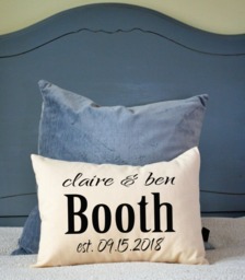 Personalized Pillow, Wedding Couples Pillow - 2nd Anniversary Gift Cotton Anniversary, Christmas Idea -Jackson - thumbnail 1
