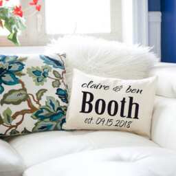 Personalized Pillow, Wedding Couples Pillow - 2nd Anniversary Gift Cotton Anniversary, Christmas Idea -Jackson - thumbnail 2