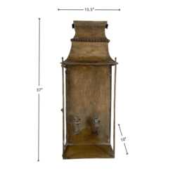 Vintage Wall Lantern With Glass Door, Double Light French Style Sconce - thumbnail 2