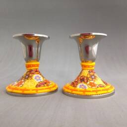 Housewarming Gift, Yellow Candlesticks, Judaica, Table Decoration, Candle Holders, Candlestick, Shabbat Bat Mitzvah, Jewish Art - thumbnail 3